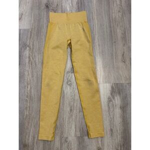 Gymshark Vital Seamless Leggings Yellow High Waisted Athletic Size Small